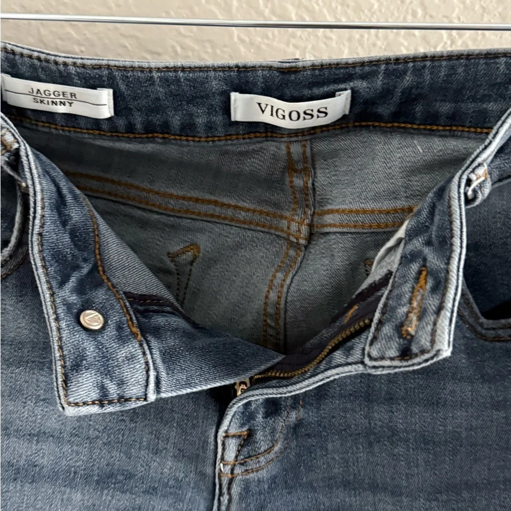 Vigoss Women's Light Blue Distressed Skinny Jeans 29 - Picture 3 of 10